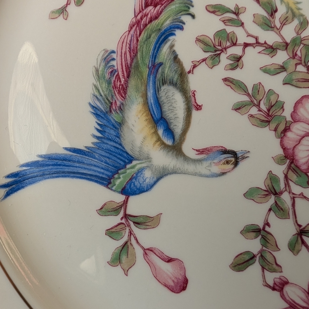 Vintage Rosenthal New Phoenix Porcelain Multicolor Bird Floral Dinner Plate - Picture 7 of 10